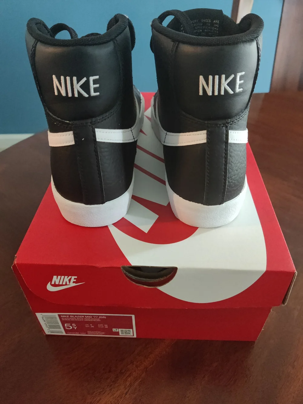 Nike Kids' Black and White High-Top Sneakers